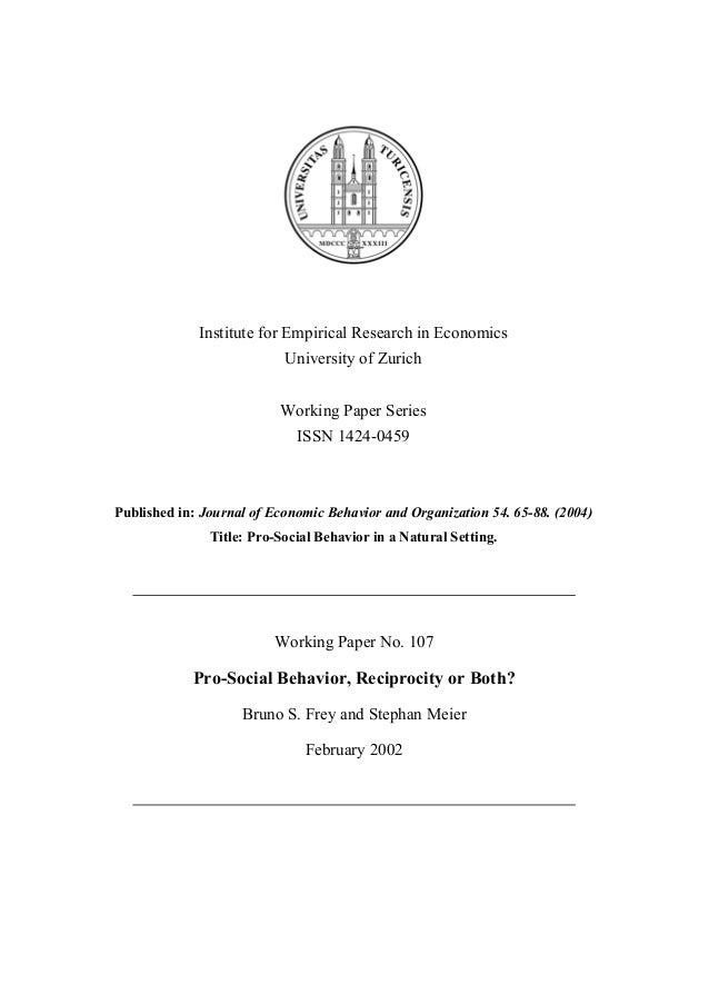 institute of economic research working paper series institute of economic research working paper series