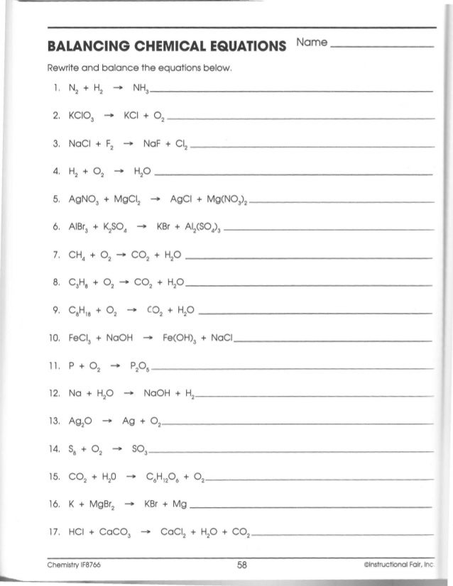 Homework help balancing chemical equations html