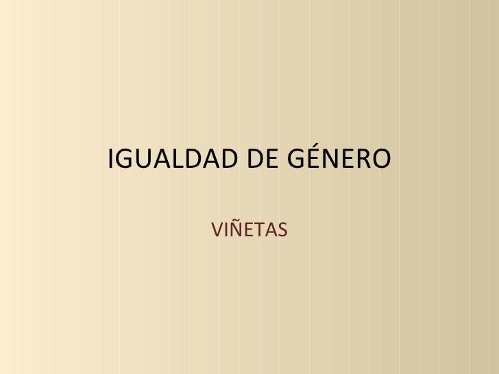 Igualdad género