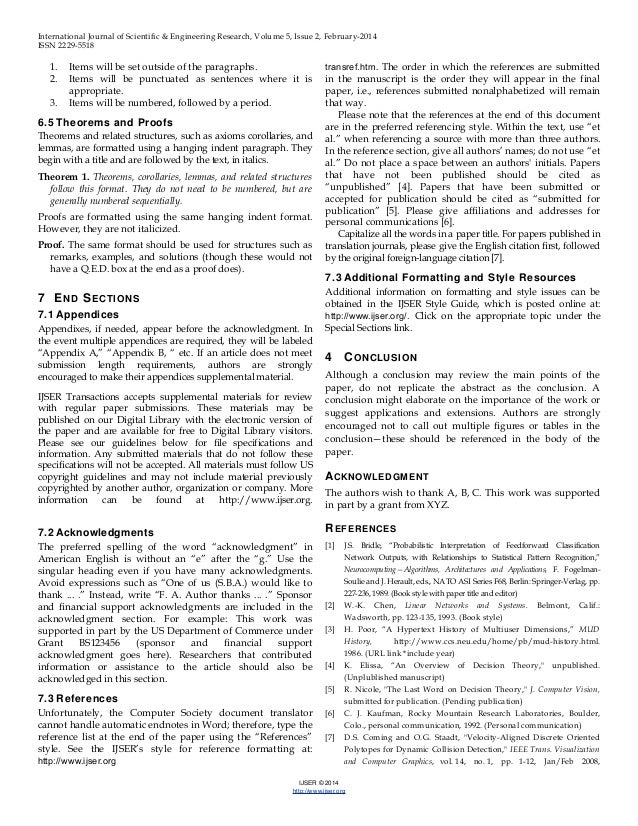 Scientific research paper template word