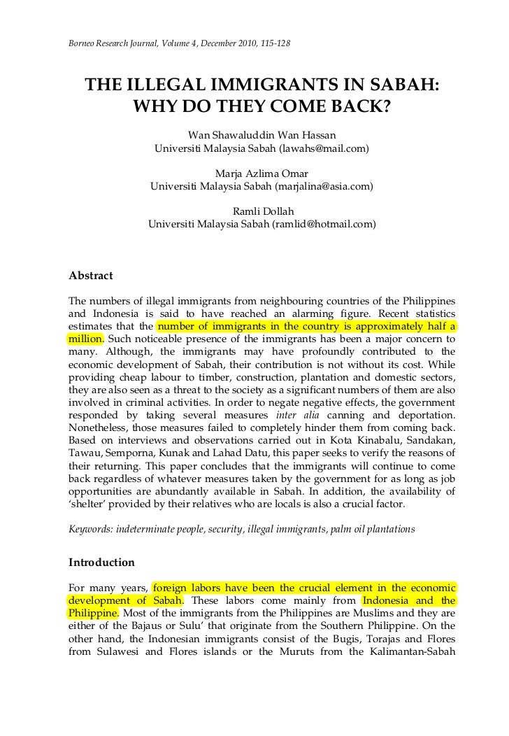 Illegal immigrants essay