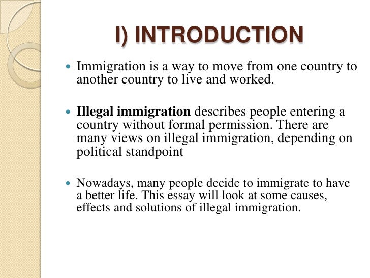 A persuasive essay on illegal immigration