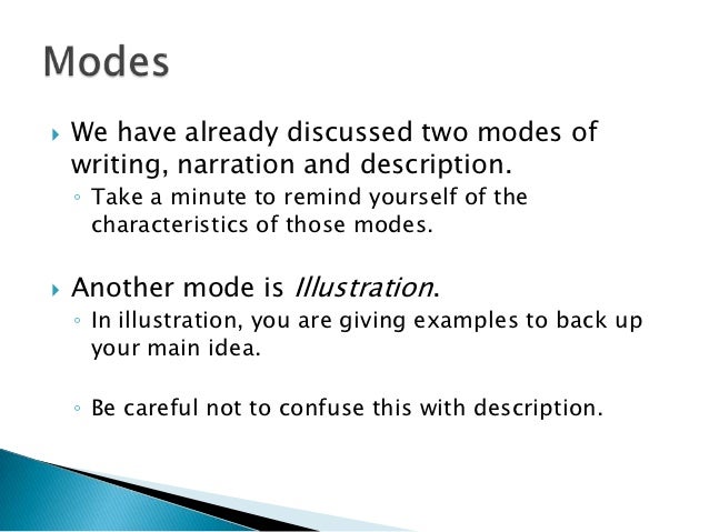 Essay modes