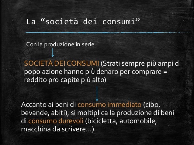 Il novecento e la società di massa