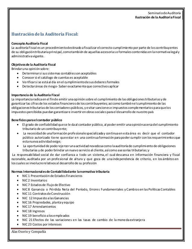 FISCAL AUDITORIA fiscal auditoria: