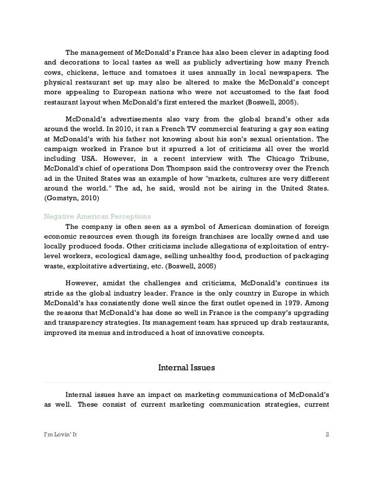 mcdonalds marketing plan 2 essay Read this essay on mcdonalds marketing plan come browse our large digital warehouse of free sample essays get the knowledge you need in order to pass your classes and more. mcdonalds marketing plan 2 essay Read this essay on mcdonalds marketing plan come browse our large digital warehouse of free sample essays get the knowledge you need in order to pass your classes and more.