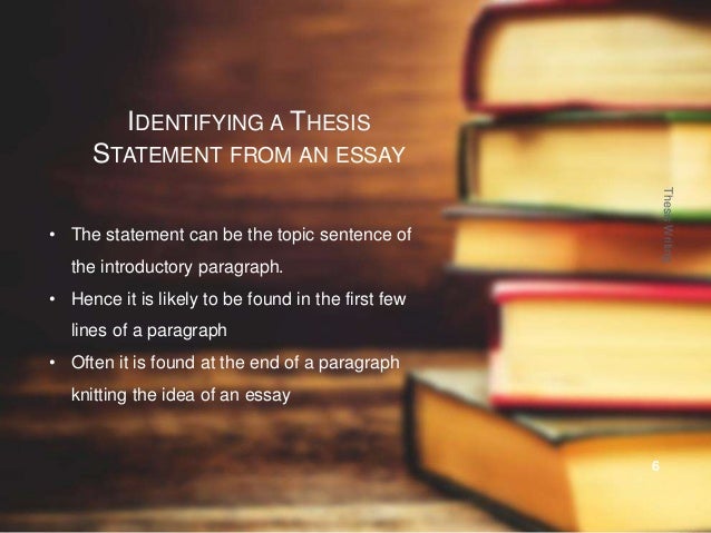 Finding the thesis statement