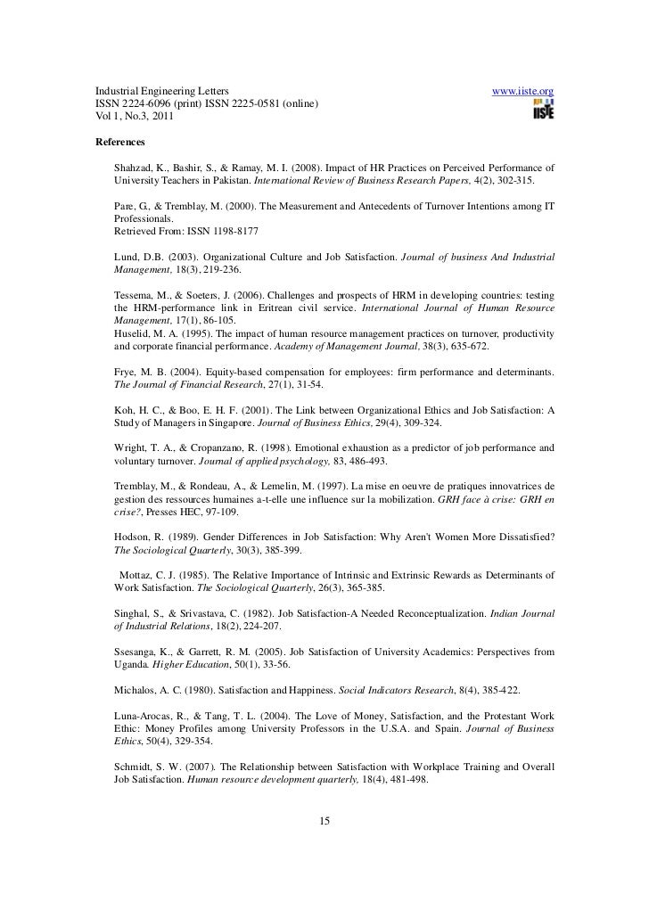 Research paper on job satisfaction among teachers