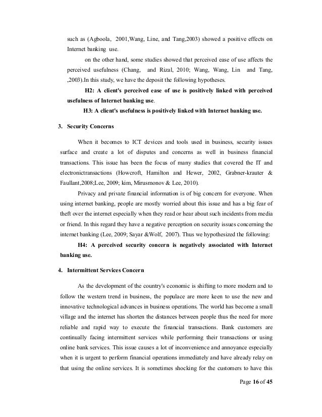 Literature review on customer perception towards online banking