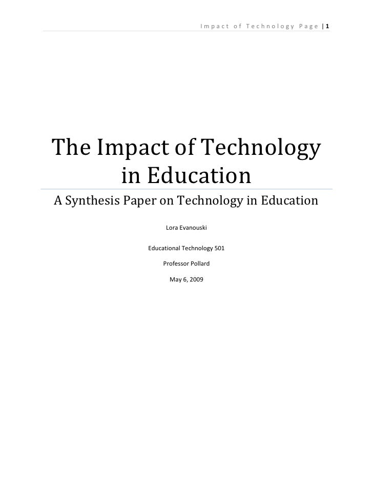 Cause and effect of rapid technology advancement essay