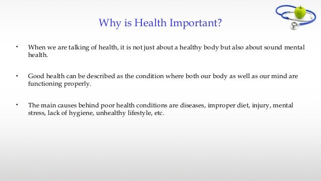 the importance of health essay This free management essay on essay: health and safety in the the employees and workers also need to understand the importance of workplace safety and. the importance of health essay This free management essay on essay: health and safety in the the employees and workers also need to understand the importance of workplace safety and.