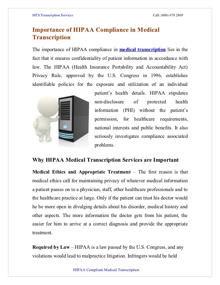 The Importance Of HIPAA The Importance Of HIPAA