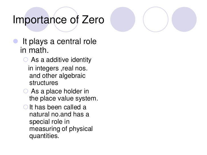 Importance of zero