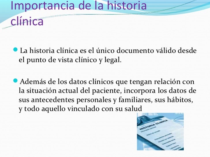 Importancia de la historia clinica