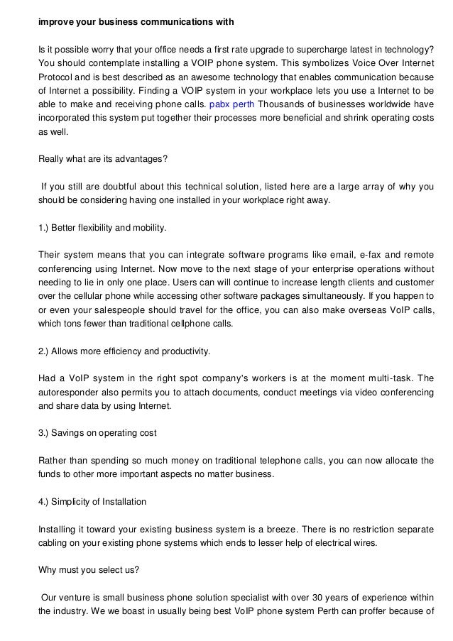 Improve Your Business Communications With The Best VoIP Phone System â€¦