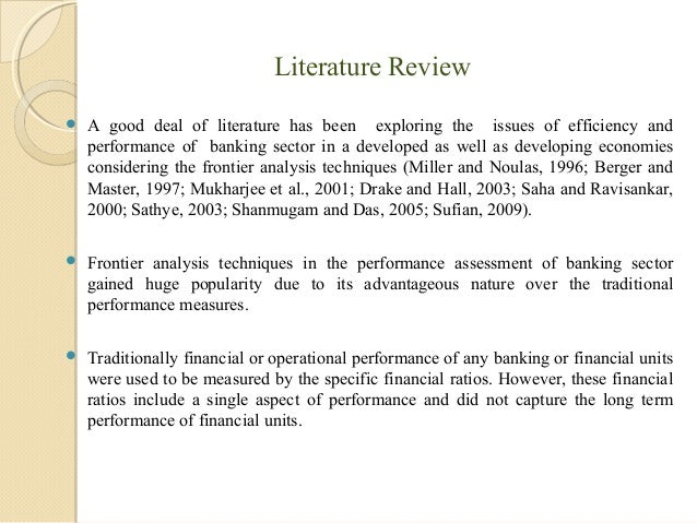 Literature review on ratio analysis project