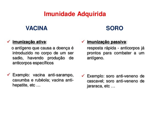 Imunidade ativa e passiva