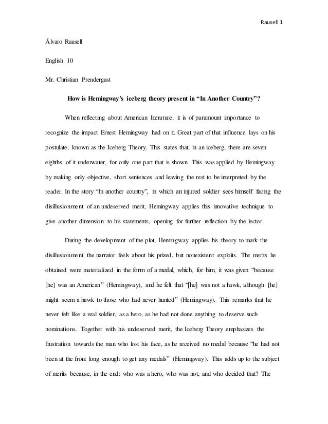another country essay hemingway another country essay hemingway