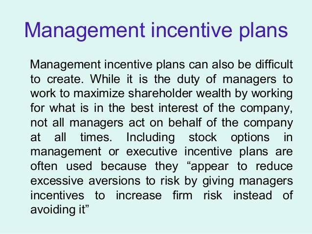Advantages of executive stock options