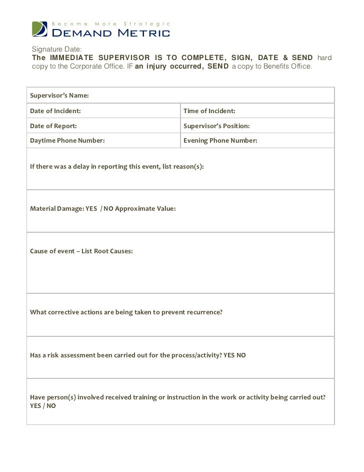 office incident report template incident report form office incident report template incident report form