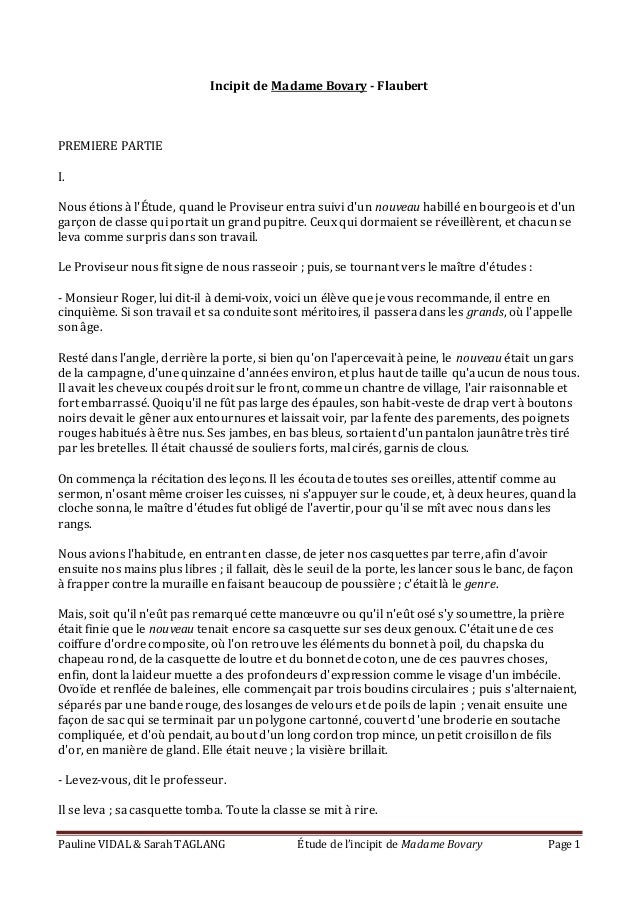 Madame bovary essay topics