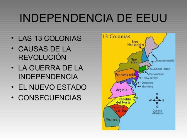 LA REVOLUCION DE LAS 13 COLONIAS INGLESAS la revolucion de las 13 colonias inglesas: