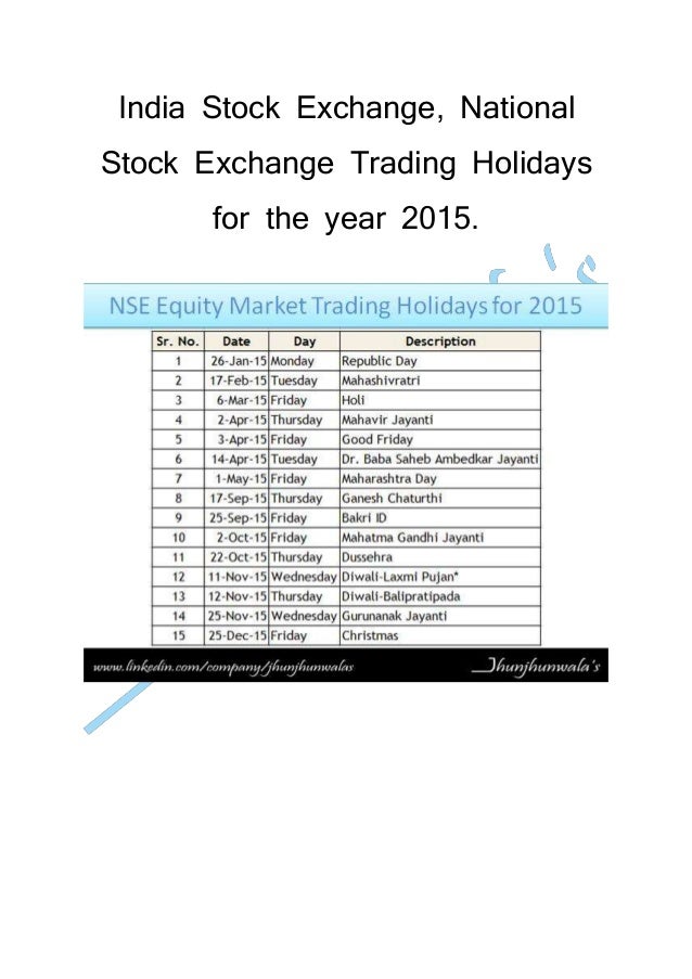 stock exchange in india holidays