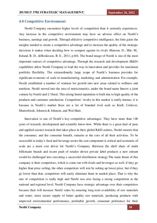 nestle case analysis essay Nestlé case study abstract nestlé, founded in switzerland, is the world’s leading manufacturer of nutritional, wellness and health products. nestle case analysis essay Nestlé case study abstract nestlé, founded in switzerland, is the world’s leading manufacturer of nutritional, wellness and health products.