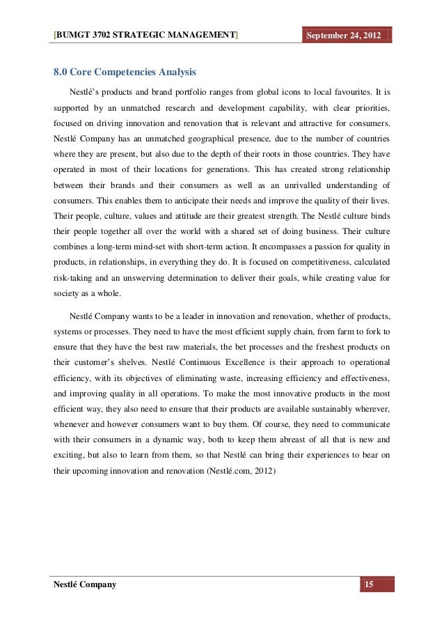 nestle core competence Spiderbook is your source for insider information about nestle competitors below is a sample from our nestle competitor list you can also find a detailed list of companies that compete. nestle core competence Spiderbook is your source for insider information about nestle competitors below is a sample from our nestle competitor list you can also find a detailed list of companies that compete.