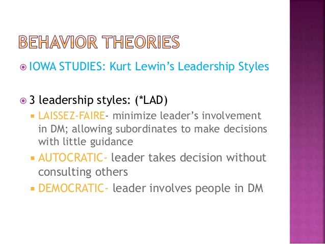 kurt lewin leadership styles questionnaire Start studying kurt lewin's leadership styles learn vocabulary, terms, and more with flashcards, games, and other study tools. kurt lewin leadership styles questionnaire Start studying kurt lewin's leadership styles learn vocabulary, terms, and more with flashcards, games, and other study tools.