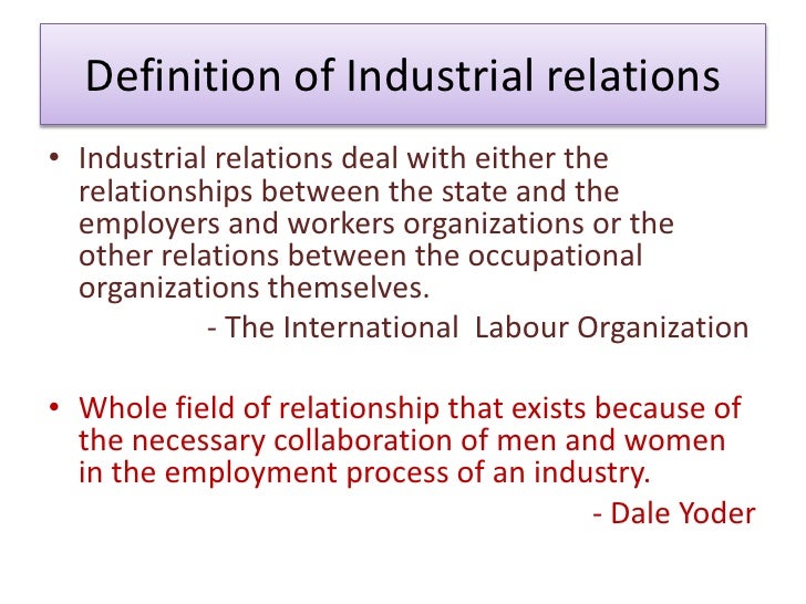 Industrial relations health safety