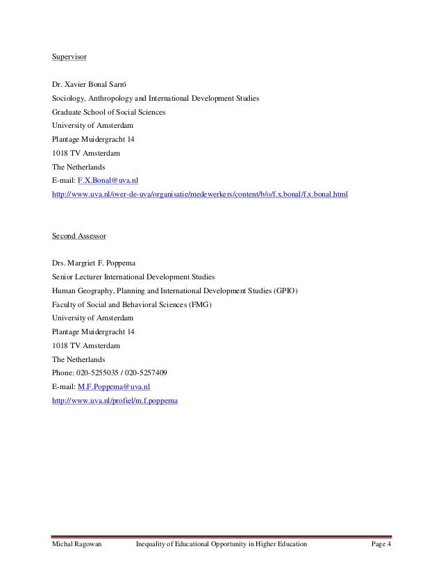 Master thesis anthropology