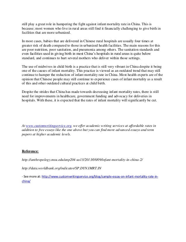 Why is reducing child mortality important picture