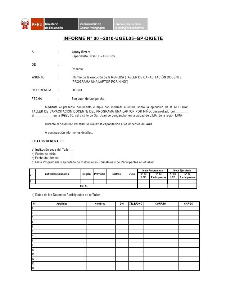 informe formatos de informes gerenciales