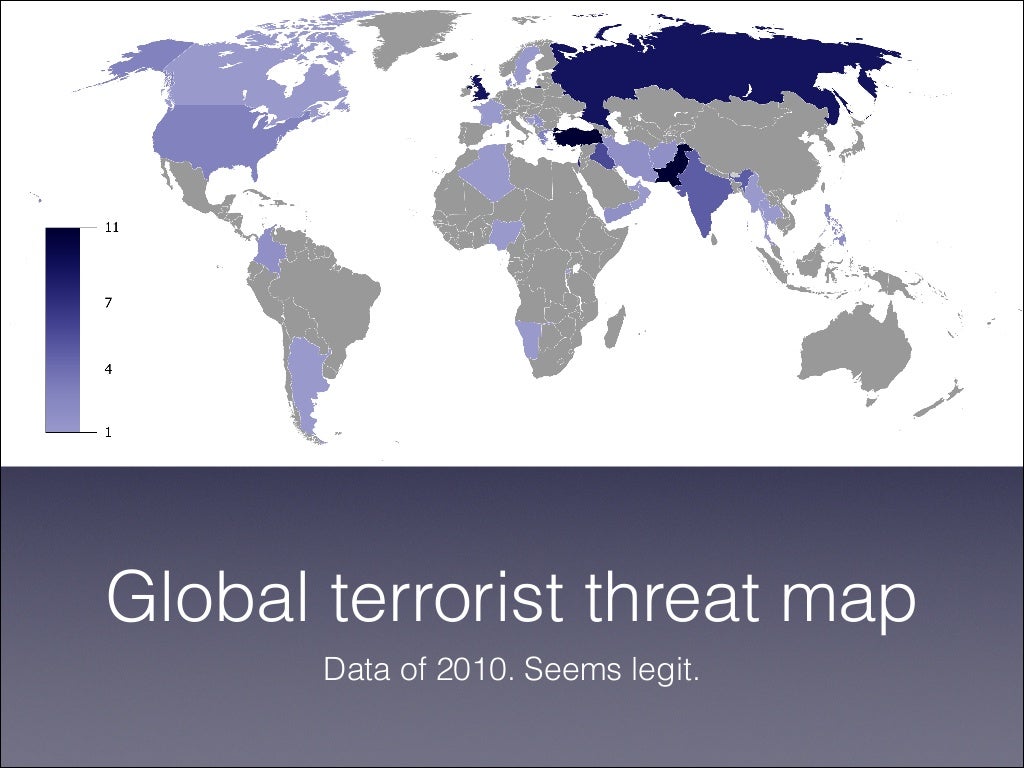 Global terrorist threat map Data