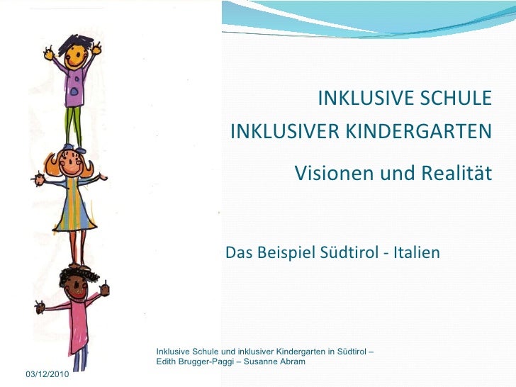 Inklusion in Kindergaerten und Schulen