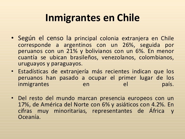 Inmigrantes en Chile