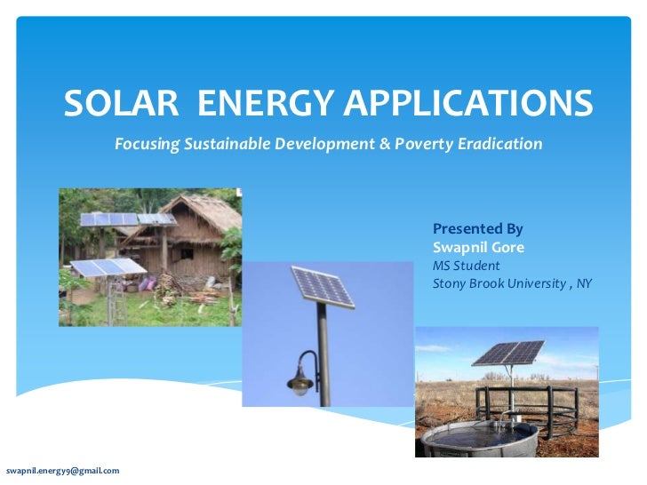 Innovative Applications Of Solar Energy