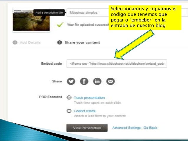 Insertar presentaciones de slideshare en nuestro blog