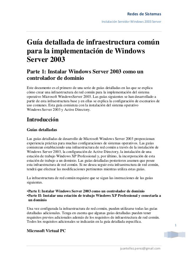 INSTALAR SERVIDOR WINDOWS instalar servidor windows: