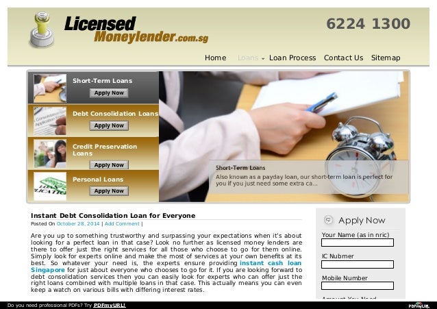 Instant debt consolidation loan for everyone Instant debt consolidation loan for everyone