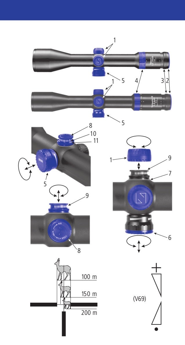 Instructions ZEISS Victory Diavari T, Varipoint T Rifle Scope Optic…