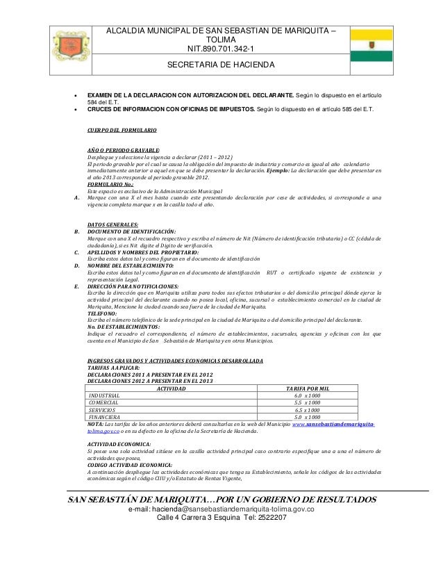 Instructivo formulario declaracion de ica para los años 2011 y 2012(1)