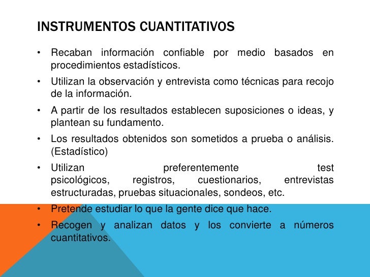 Instrumentos cuantitativos