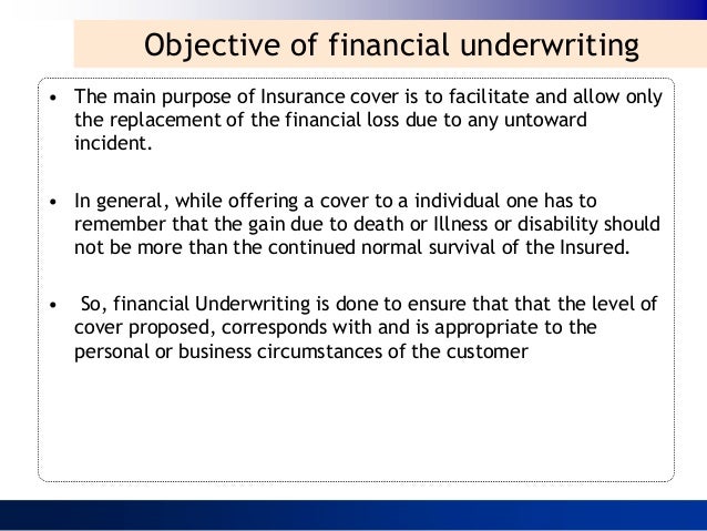 Insurance underwriting