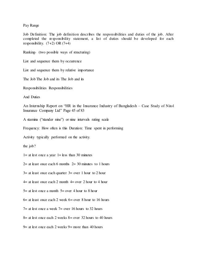 training statement for coordinator duty