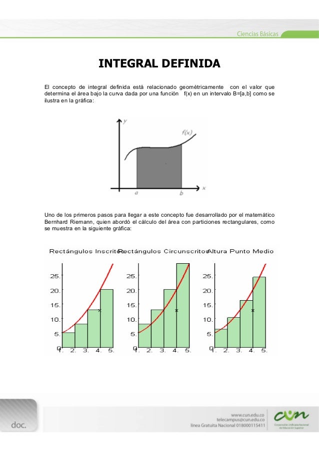 INTEGRAL DEFINIDA integral definida: