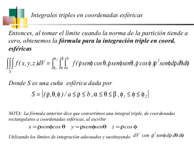 Integrales triples