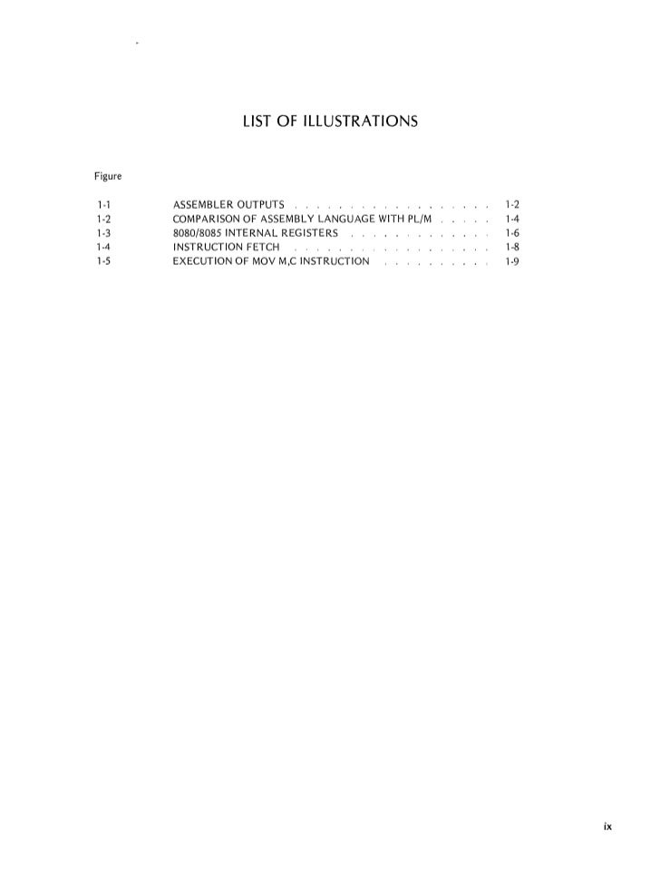 Intel 8080/8085 Assembly Language Programming, 1979, Intel Corporation Intel 8080/8085 Assembly Language Programming, 1979, Intel Corporation