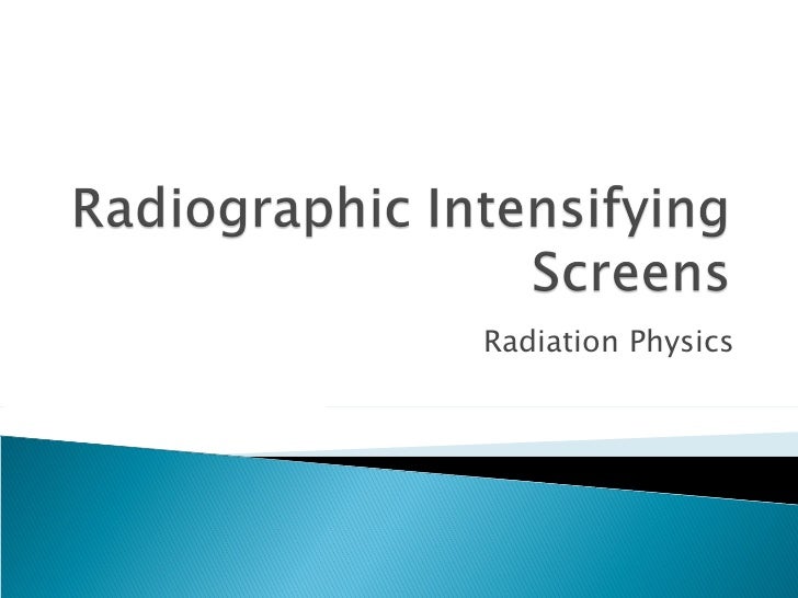 Intensifying screens